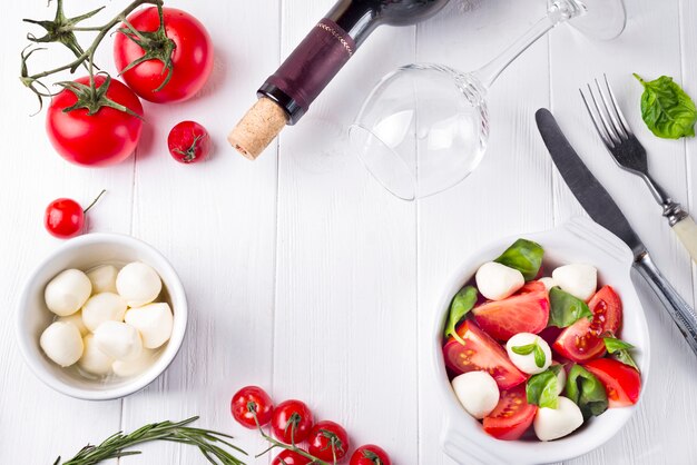 Ingredientes para caprese