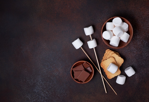 Ingredientes para cozinhar smore