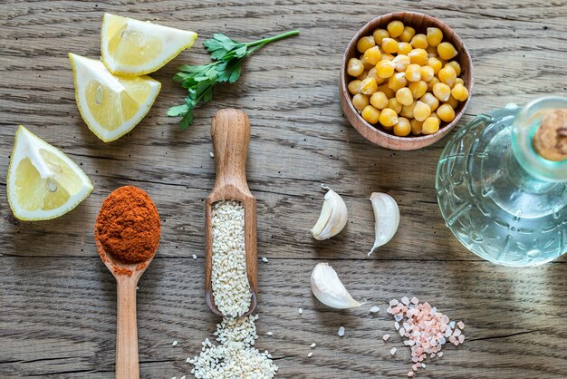 Ingredientes para hummus