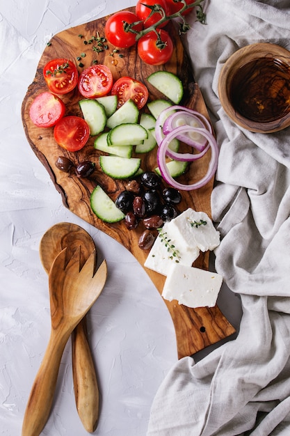 Ingredientes para salada grega