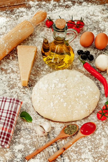 Ingredientes para uma pizza saudável