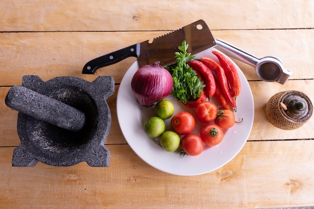 Ingredientes para salsa picante