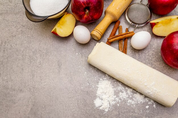 Ingredientes para tarta de manzana