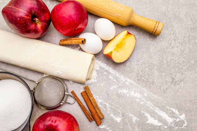 Ingredientes para tarta de manzana