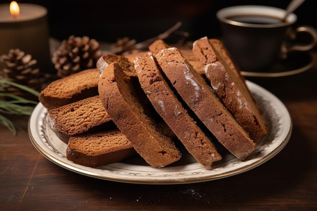 Ingwerbrot Biscotti italienisches Dessert