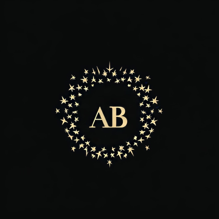Foto inicial letter ab logo design vector template abstract luxury letter ab logo design (desenho de logotipo vetorial)