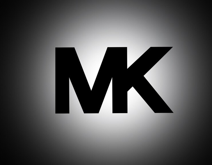 Foto las iniciales mk, el logotipo, el monograma y las letras mk