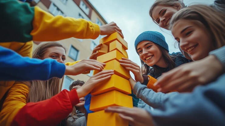 La iniciativa de responsabilidad social corporativa construye casas de equipo estilo por idea24club