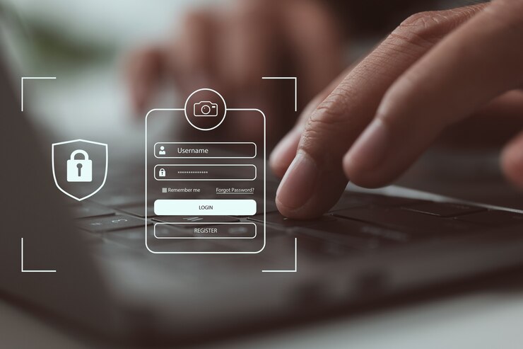 Foto inicio de sesión, usuario, seguridad y cifrado de la información de identidad, acceso seguro a la información personal del usuario, acceso seguro a internet, ciberseguridad son todos términos cuando se piensa en ciberseguridad.