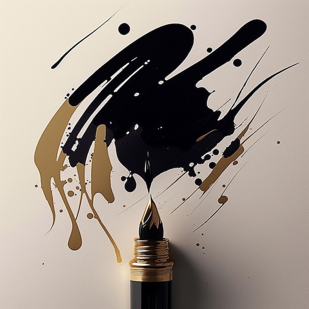 Ink Elegance Illustration Generative ai