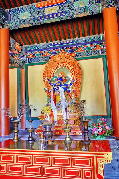 Innenansicht des Yonghegong Lama Temple.Beijing