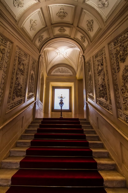 Innenansicht von einem der schönen Räume des Ajuda-Palastes gelegen in Lissabon, Portugal.