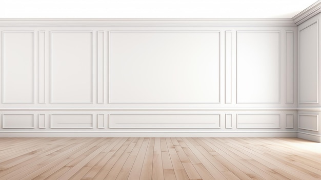 Innenarchitektur eines leeren Raumes, offener Raum mit weißen Wänden