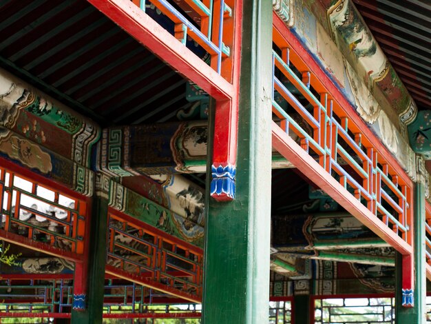 Innendetails, Temple of Haven in Peking. Kaiserpalast in China.