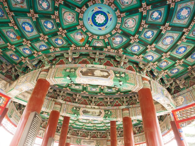 Innendetails, Temple of Haven in Peking. Kaiserpalast in China.