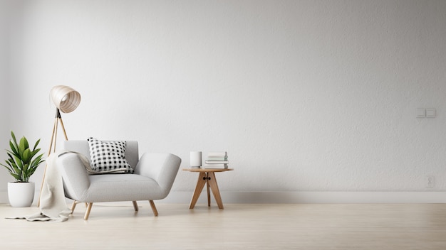 Innenrahmenwohnzimmer mit buntem weißem Sofa