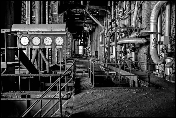 Foto innenraum der fabrik