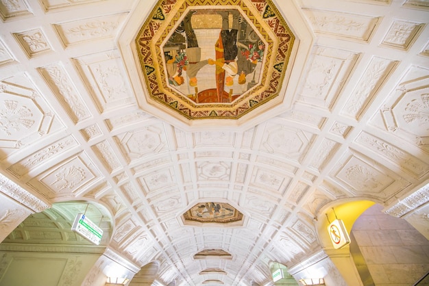 Innenraum der Metrostation in Moskau, Russland.