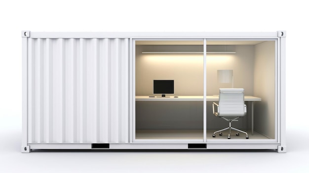Innenraum des mobilen Container-Standortbüros für die Baustelle Versandcontainer Tragbares Haus und