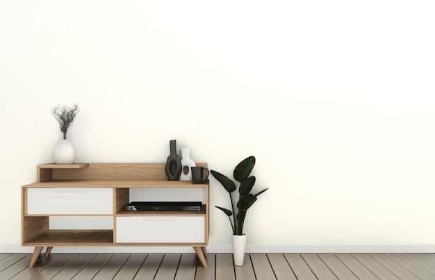 Innenraum-Mockup modernes Design Raum minimalistisch und Dekoration3d-Rendering