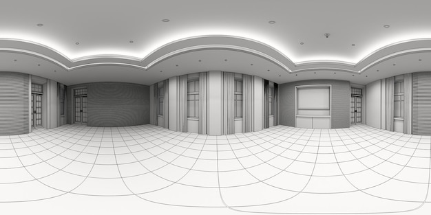 Innenvisualisierung Kugelpanorama 3D-Darstellung cg render