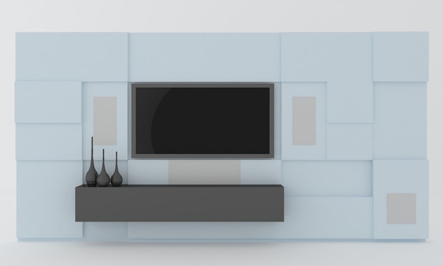 Innenwand des LCD-TV-Racks