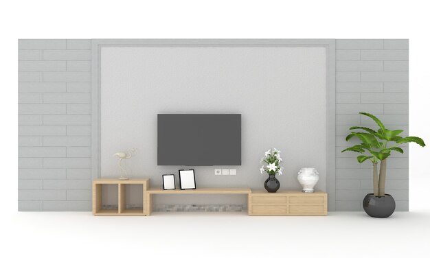 Innenwand des LCD-TV-Racks