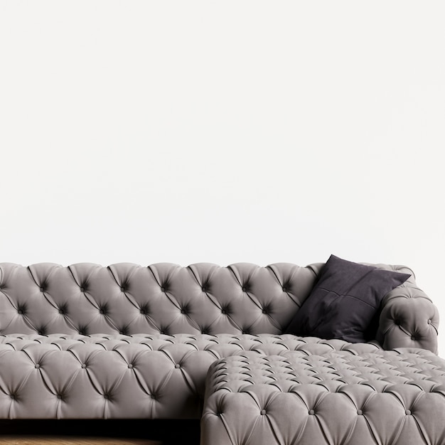 Innenwand-Galerie-Modell mit schönem Sofa