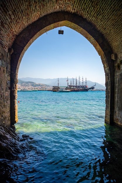 Innerhalb der alten Werft in der Festung Alanya Antalya Türkei