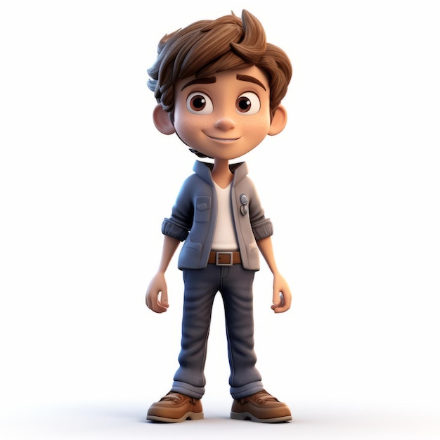 Innocente e Bonito Um personagem de desenho animado em 3D inspirado em Bartolom Esteban Murillo