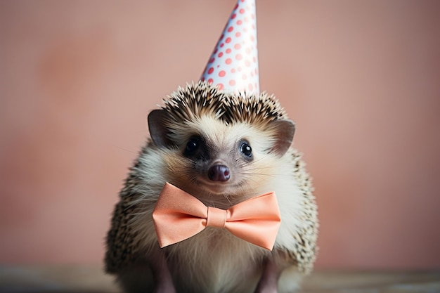 Innovador concepto animal Party Hedgehog IA generativa