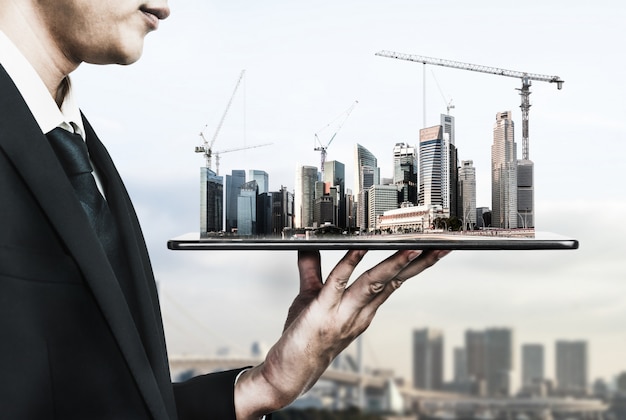 Innovativer Architektur- und Bauingenieurplan