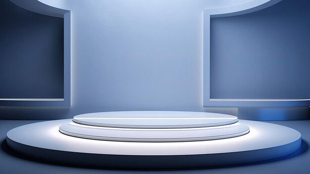 un inodoro con un asiento blanco y una pared azul con un espejo encima.