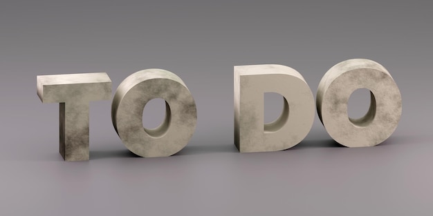 Inscripción de lujo para hacer en podio gris suave luz suave fondo 3d renderizado