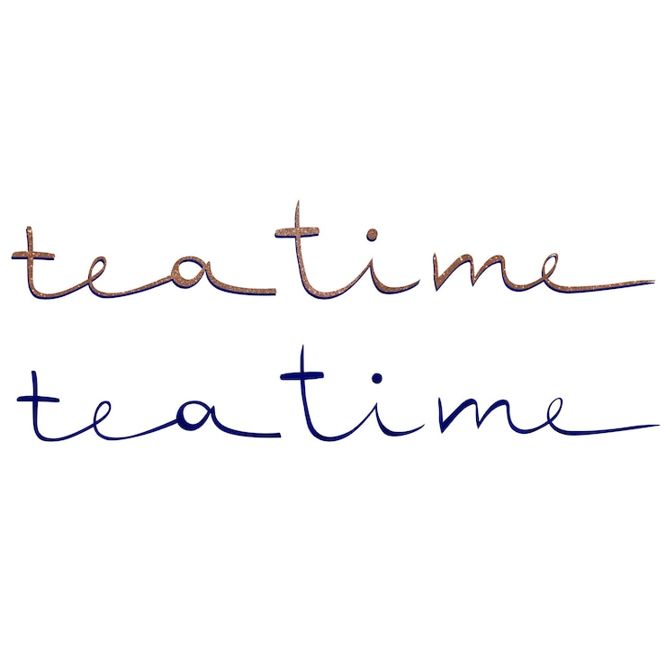 Foto la inscripción tea time letras en acuarela