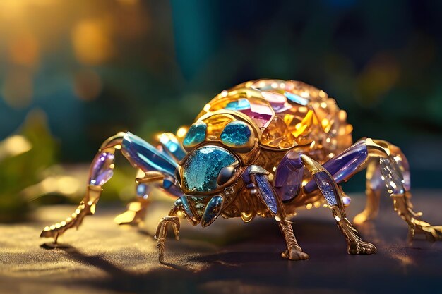 Foto insecto 3d en una fascinante fotografía de la hora de oro