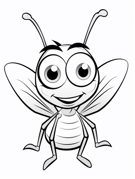 insecto de dibujos animados con ojos grandes y ojos grandes generativo ai