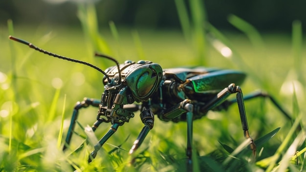 Un insecto en la hierba con la palabra insecto