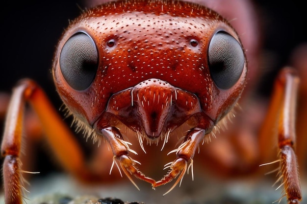 un insecto con una nariz y ojos grandes