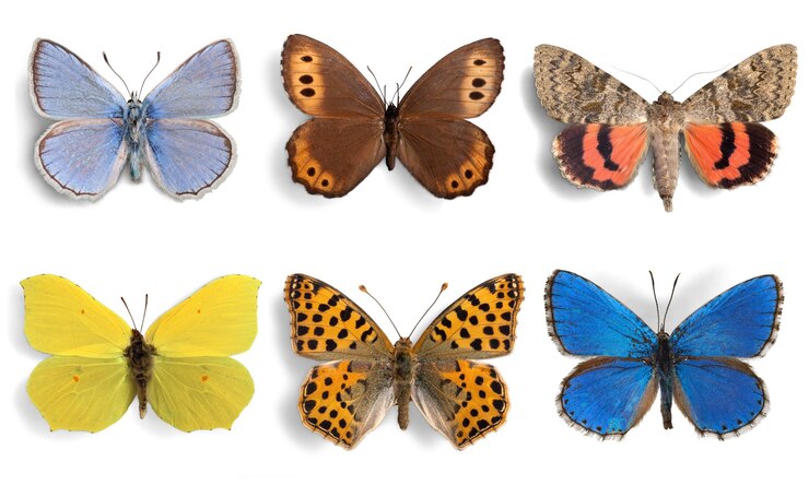 Foto insekten-schmetterlings-sammlung