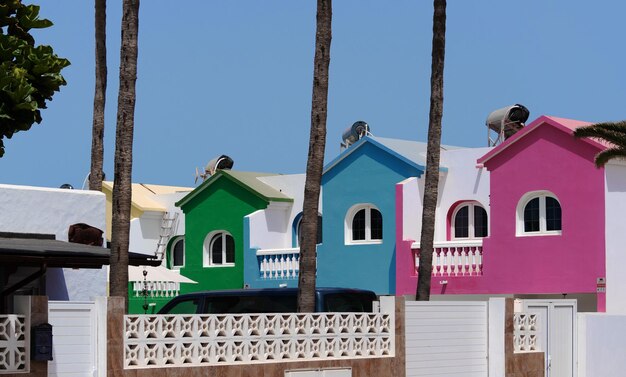 Foto insel fuertaventura, beliebtes urlaubsziel, einzigartige architektur