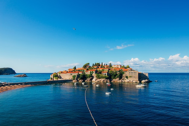 Insel von Sveti Stefan Panoramablick