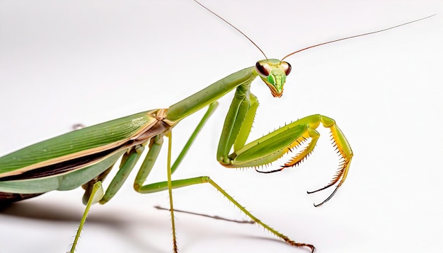 Foto insetos isolados fundo branco mantis