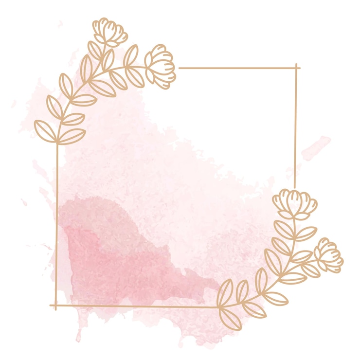 Foto insignia de adorno png en estilo acuarela botánica decorativa rosada