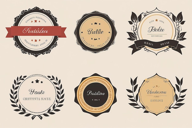Insignia de calidad premium marcos vintage certificado premium cartel de venta etiqueta ilustración vectorial