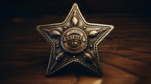 Foto insignia de estrella de sheriff vintage