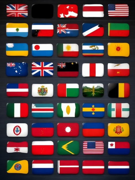 Foto insignia de icono de las banderas de los países del mundo