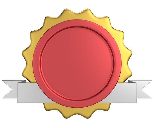 La insignia más vendida es la ilustración 3D de la insignia 3D.