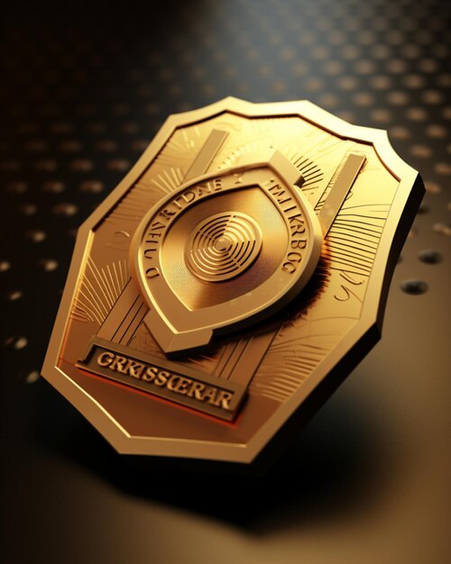 Insignia de seguridad de Internet 3D con foto