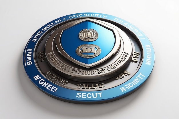 Insignia de seguridad de Internet 3D